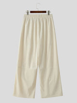 Mens Solid Color Corduroy Wide Leg Pant SKUL13319