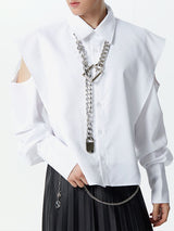 Mens Cold Shoulder Irregular Design Shirt SKUK40024