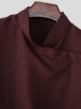 Men's Deconstructed Adjustable Buckle Waist Long Sleeve Jacket SKUL35242