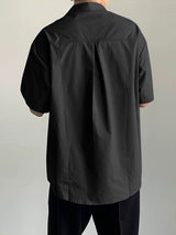 Mens Solid Color Short-Sleeve Pocket Shirt SKUL01121