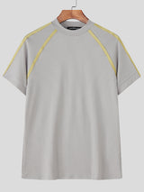 Men's Colorblock Knit Short Sleeve T-Shirt SKUL20161