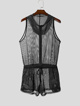 Men's Solid Sheer Mesh Bodysuit SKUL19021