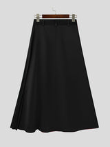 Mens Elegant Pleated Long Midi Skirt SKUK90363