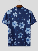 Mens Floral Print Short Sleeve T-Shirt SKUL15027