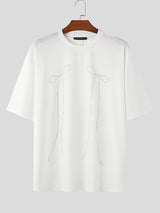 Mens Bow Detail Short Sleeve T-Shirt SKUK73632