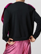 Mens Ruffle Patchwork Long Sleeve T-Shirt SKUK91172