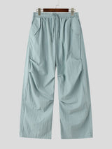 Men's High-Street Japanese Harajuku Drawstring Pleated Balloon Pant SKUL74741