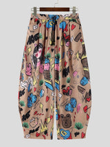 Men's Harajuku Y2K Graffiti Cartoon Print Oversized Wide-Leg Baggy Pant SKUL66966