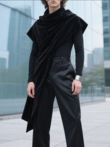 Men's Shawl Textured Long Sleeve T-Shirt SKUL29784