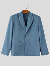Men's Yuppie Smart-Casual Relaxed Tailored Single-Breasted Long Sleeve Blazer SKUL78170