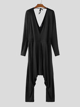 Men's Solid Color Deconstructed Harem Jumpsuit SKUL51257