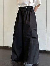 Mens Casual Pleated Wide Leg Cargo Pant SKUK65123