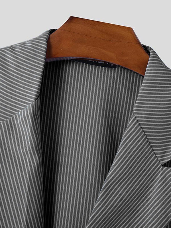 Mens Striped Casual Two Pieces Outfit SKUK99929