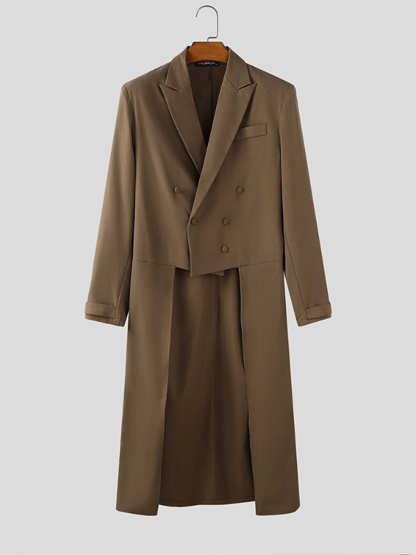 Men's Casual Tail Hem Long Sleeve Blazer SKUL28107