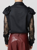 Mens Lace Sheer Long-Sleeve Shirt SKUK88249