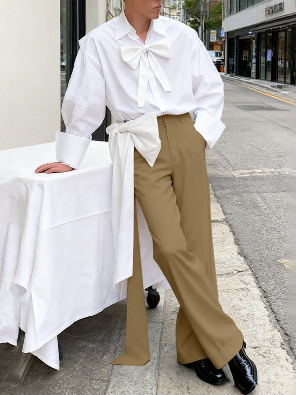 Men's Bow Patchwork Two Pieces Outfit SKUL40169