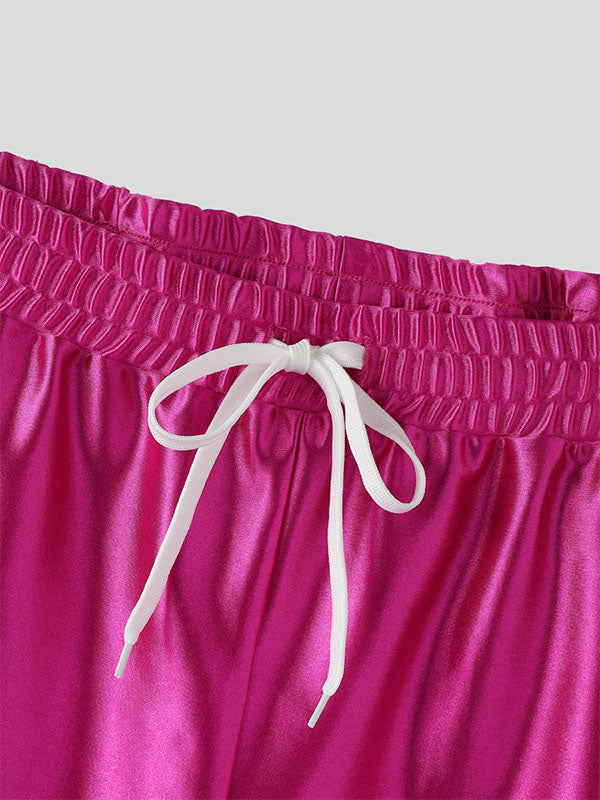 Mens Color Block Zipper Casual Short SKUL12451