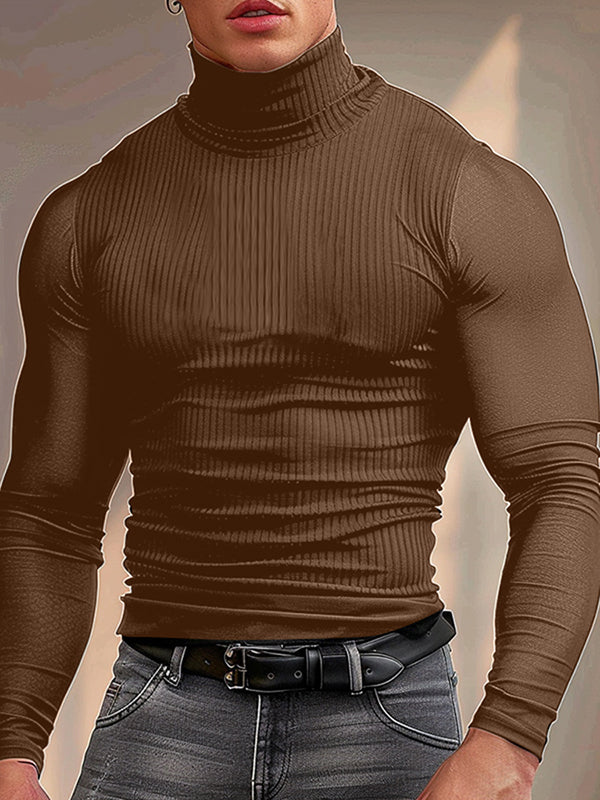 Mens  Sheer Letter Print Long Sleeve T-Shirt SKUK78487