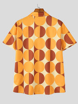 Men's Geometric Print Short Sleeve Shirt SKUL20158