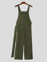 Men's Ribbon Design Corduroy Casual Jumpsuit SKUL56152