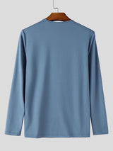 Men's High-End Clubwear Deep V-Neck Strappy Muscle Fit Long Sleeve Shirt SKUL77302