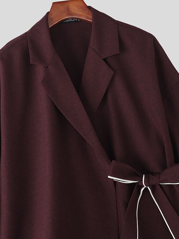 Men's Tie Patchwork Casual Two Pieces Outfit SKUL34019