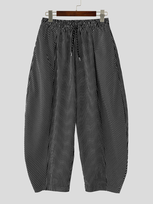 Mens Striped Wide-Leg Casual Pant SKUL10558
