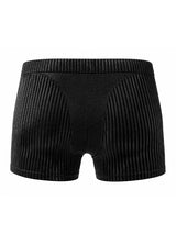 Men's High-Waisted Ribbed Knit Mesh Patchwork Scrunch Butt Short SKUL70265
