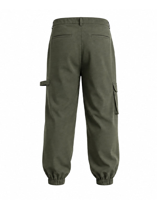 Men's Avant-Garde High Side Slit Cut Out Tactical Cargo Jogger Pant SKUL70351