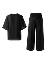 Men's Solid Color Semi Sheer Casual Two Pieces Outfit SKUL53020