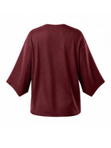 Men's Romantic Avant-Garde High-Shine Satin Kimono-Sleeve Flowy T-shirt SKUL80552