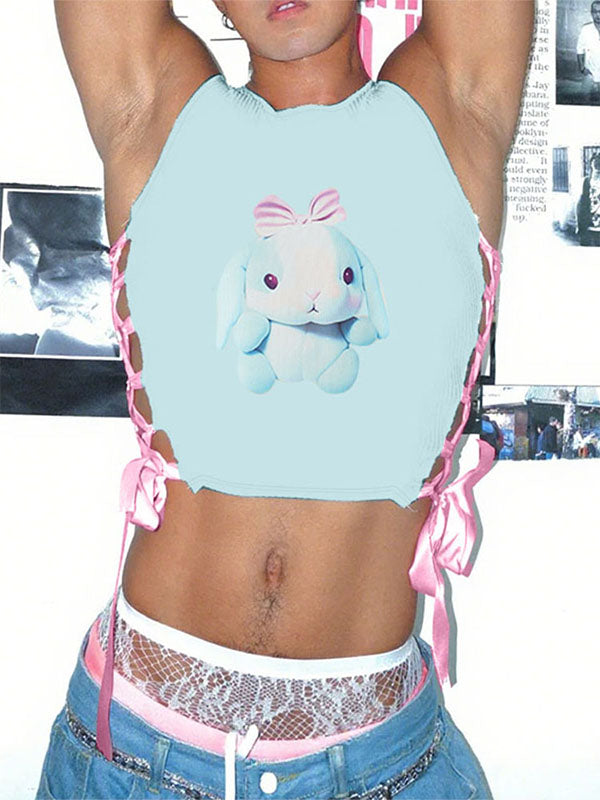 Men's Cartoon Print Cropped Tank SKUL20263