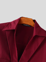 Men's Solid Color Casual Long Sleeve Shirt SKUL36217