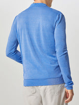 Mens Sparkling Draped Neck Design Long-Sleeve T-Shirt SKUK85841