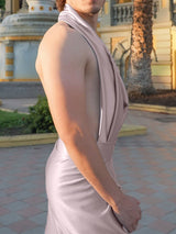 Mens Satin Hollow-Out Sleeveless Jumpsuit SKUL02051