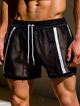 Mens Striped Hollow Out Casual Short SKUL12741