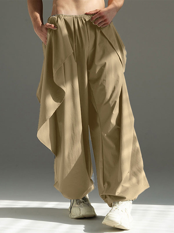 Mens Fake Two-Piece Solid Color Pant SKUK85614