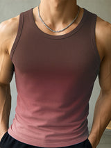 Mens Gradient Color Slim Fit Casual Tank SKUL16145