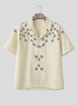 Mens Floral Print Short Sleeve Shirt SKUL09520