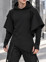 [Pre-order] Men's Avant-Garde Darkwear Nightclub Party Cape Wing Sleeve Asymmetric Hem Sweatshirt SKUL88510