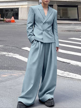 Men's Striped Double Breasted Two Pieces Outfit SKUL39759