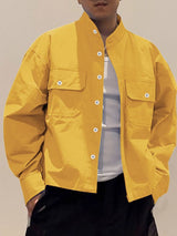 Men's Minimalist Pocket Long Sleeve Shirt SKUL41704