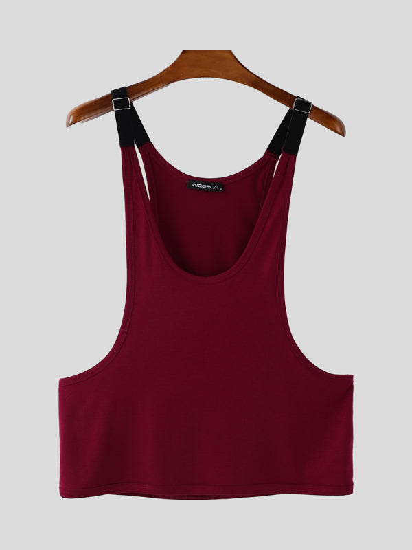 Mens Solid Color Loose Casual Tank SKUL20200