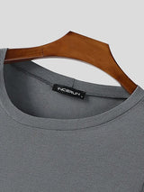 Men's Solid Color Basic Casual T-shirt SKUL34189