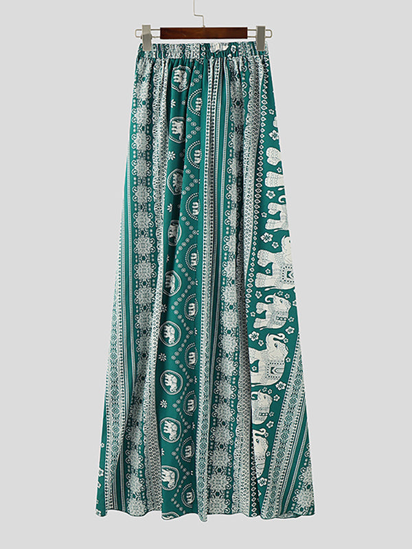 Mens Resort Style Printed Skirt SKUL08457