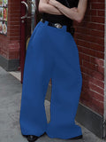 Mens Side Pockets Loose Wide-Legged Pants SKUK61617