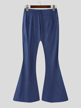 Men's Solid Color Stretch Flared Pant SKUL23731