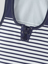 Men's Stripe Contrast Color Casual Tank SKUL47888