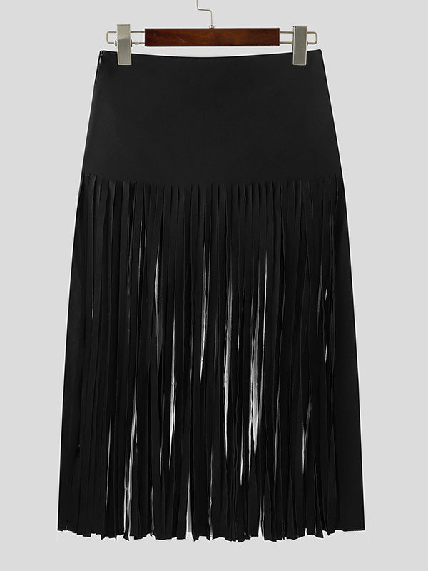 Mens Split Hem Midi Skirt SKUK84221