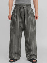 Men's Striped Textured Wide Leg Pant SKUL29704